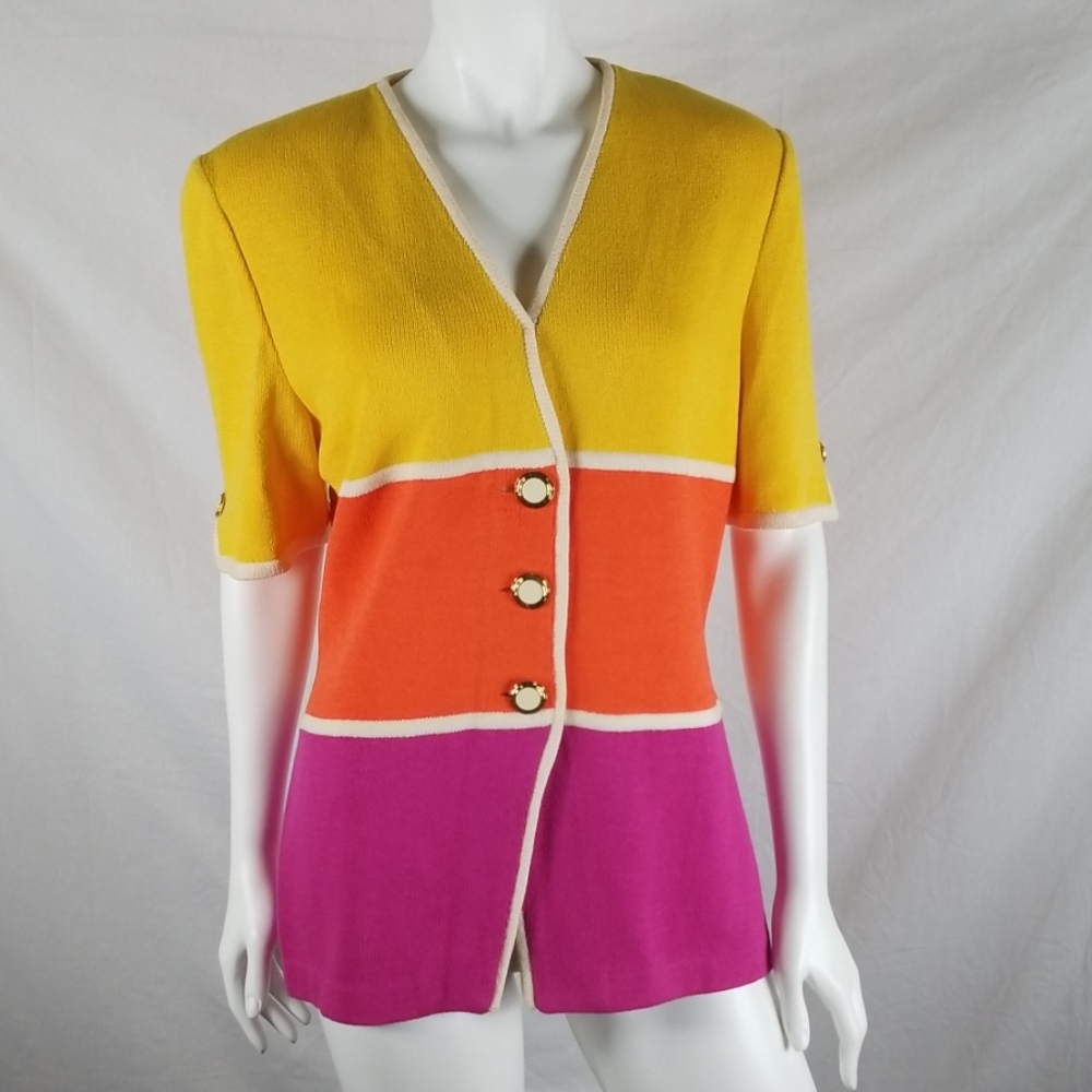 St.John Collection Short sleeve Multi color Jacket